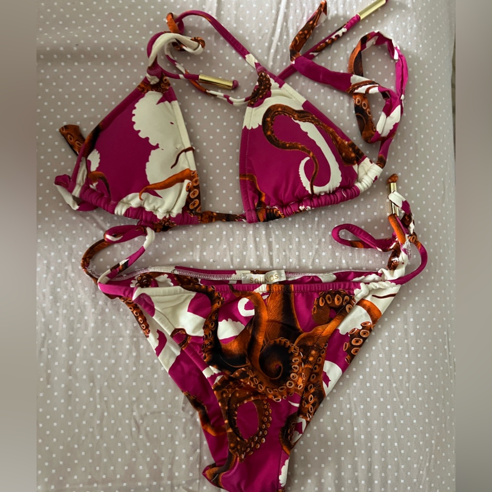 Print Triangle Brazilian Bikini Set